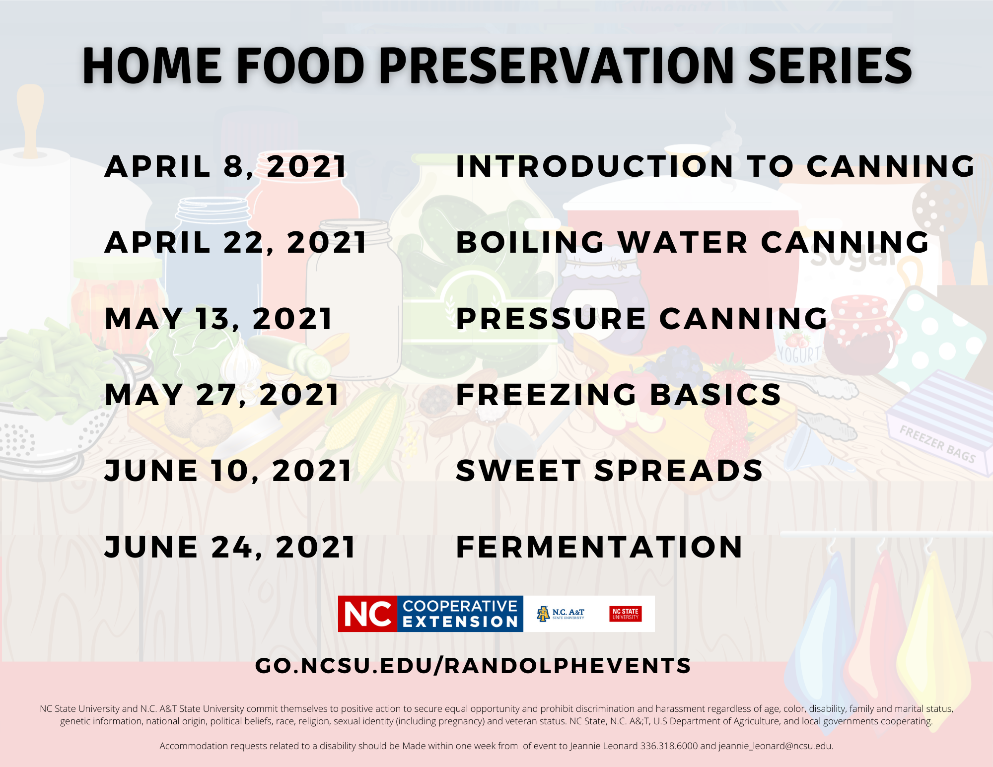 Home Food Preservation flyer