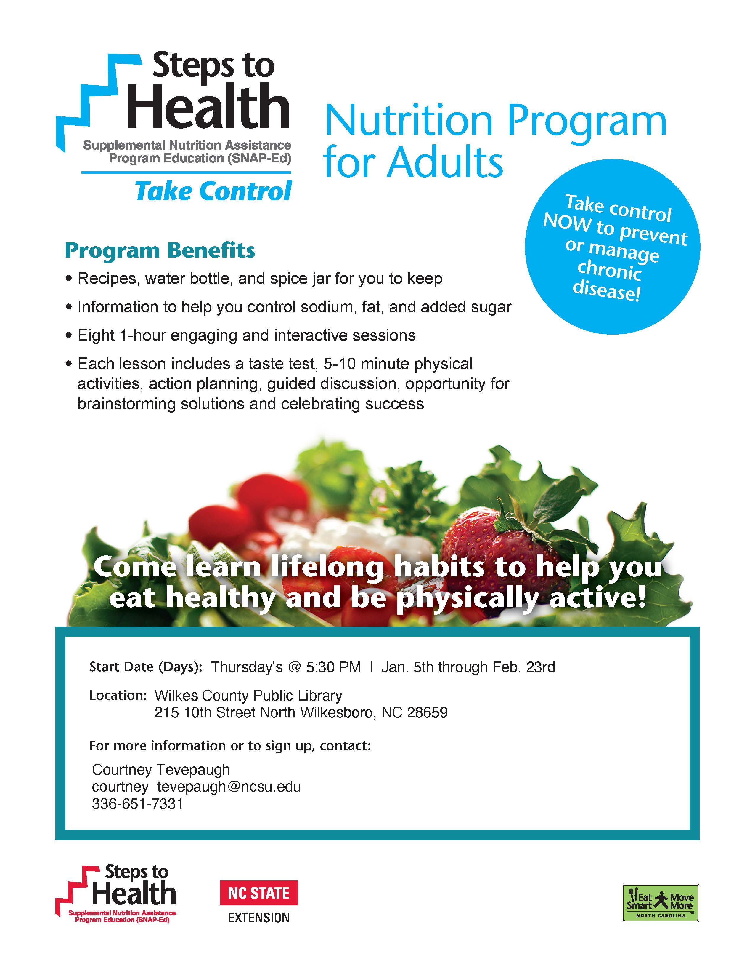 Steps to Health flyer.