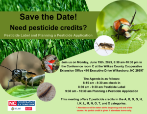 June Pesticide Credit Class Flyer
