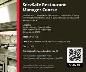 Cover photo for ServSafe for Restaurant Managers Class: July 2023