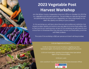 Cover photo for 2023 Vegetable Post Harvest Workshop